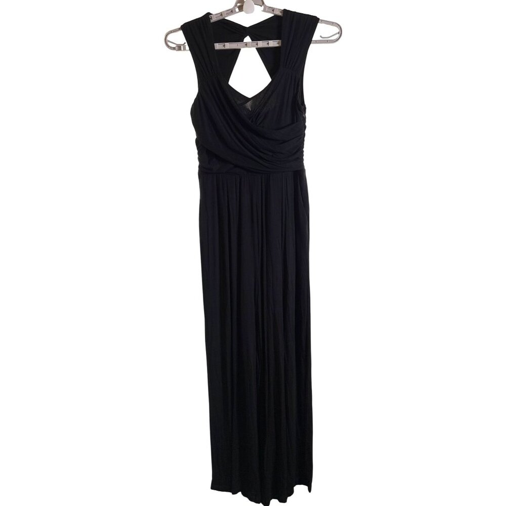 Moulinette Soeurs Jumpsuit Wide Leg Pants Black Knit Size‎ Medium Anthropologie